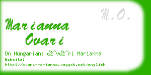 marianna ovari business card